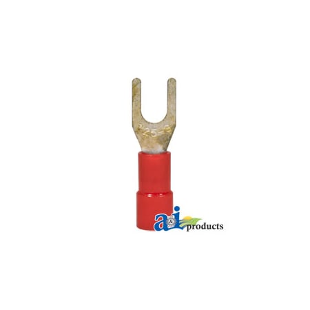 A & I Products Spade Terminal, Insulated, Wire Size 22-16, Stud Size No 6, 10 Pk 3.75 x4 x2 A-R22